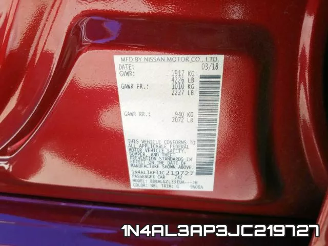 1N4AL3AP3JC219727 фото 2