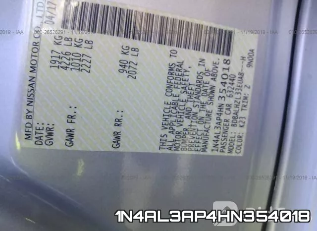 1N4AL3AP4HN354018 фото 10