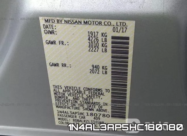 1N4AL3AP5HC180780 фото 10