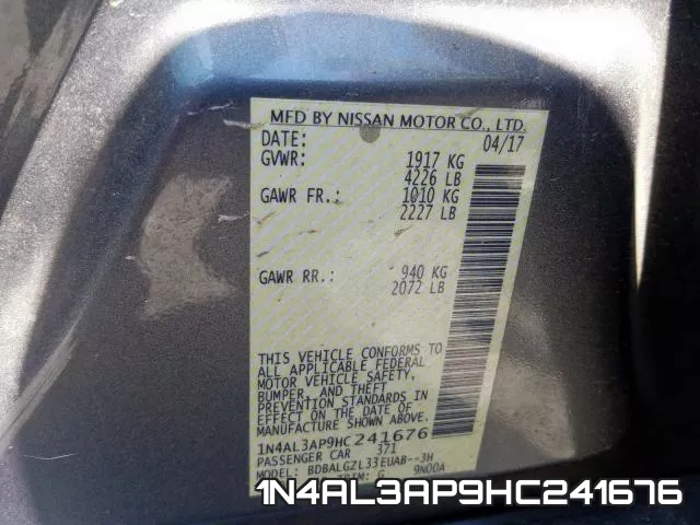 1N4AL3AP9HC241676 фото 2