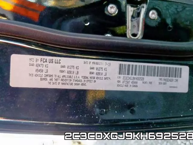 2C3CDXGJ9KH692528 фото 2