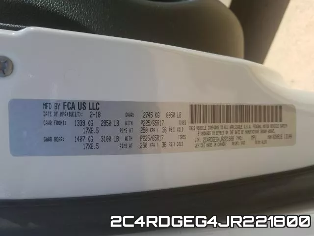 2C4RDGEG4JR221800 фото 2