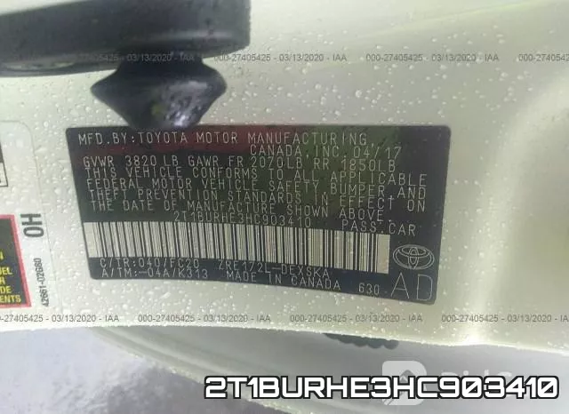2T1BURHE3HC903410 фото 10