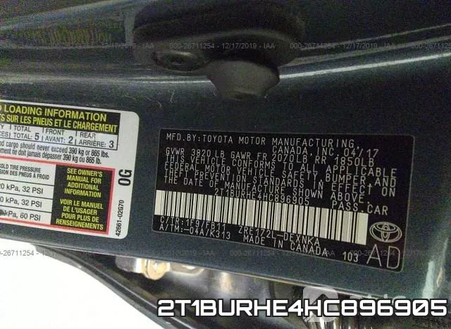 2T1BURHE4HC896905 фото 10