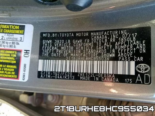 2T1BURHE8HC955034 фото 2