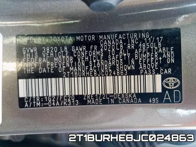 2T1BURHE8JC024863 фото 2