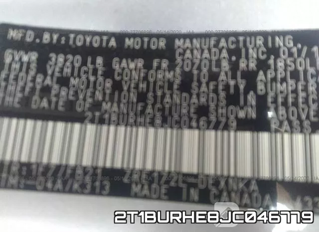 2T1BURHE8JC046779 фото 10