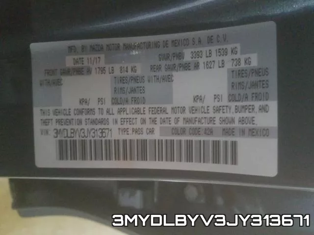 3MYDLBYV3JY313671 фото 2