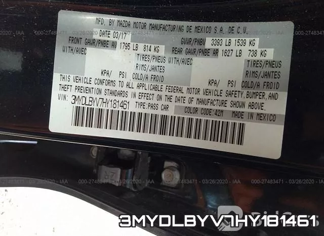 3MYDLBYV7HY181461 фото 10