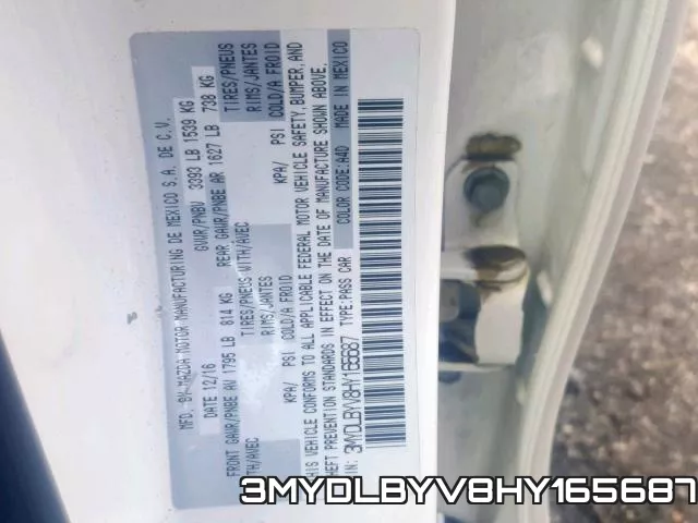 3MYDLBYV8HY165687 фото 2