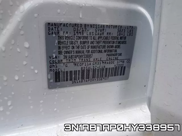 3N1AB7AP0HY338957 фото 2