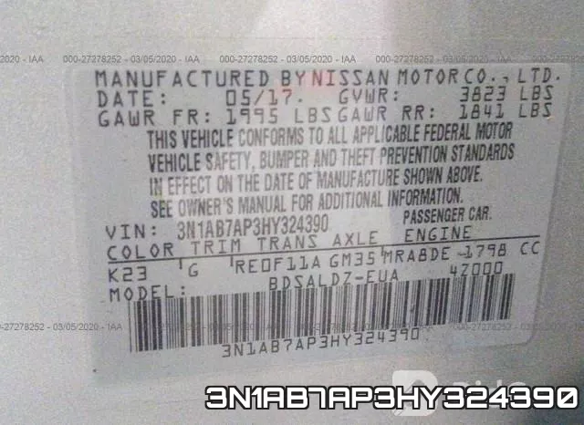 3N1AB7AP3HY324390 фото 10