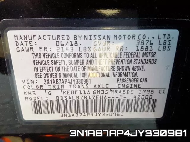 3N1AB7AP4JY330981 фото 2