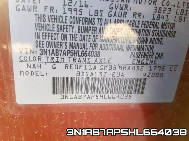 3N1AB7AP5HL664038 фото 2