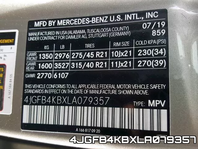 4JGFB4KBXLA079357 фото 2