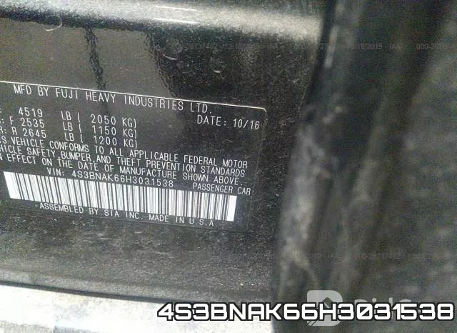 4S3BNAK66H3031538 фото 10