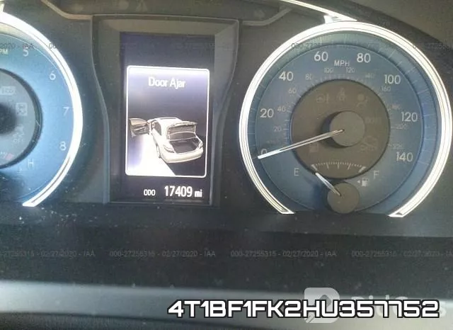4T1BF1FK2HU357752 фото 8