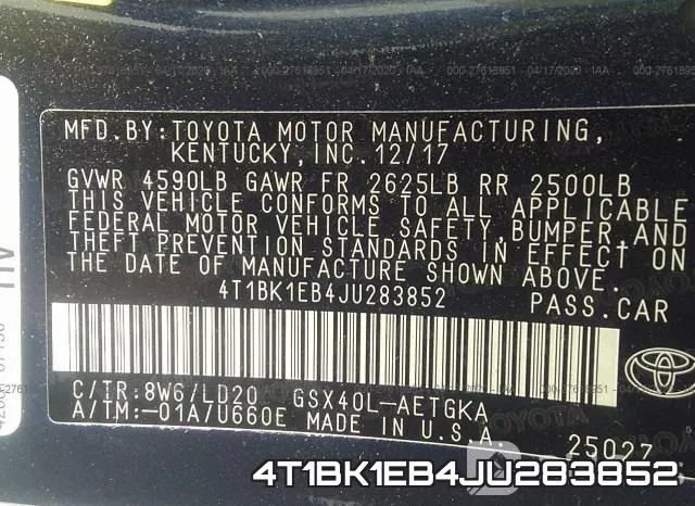 4T1BK1EB4JU283852 фото 10
