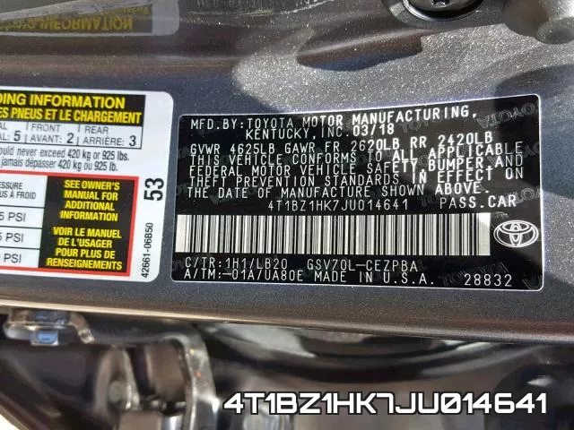 4T1BZ1HK7JU014641 фото 2