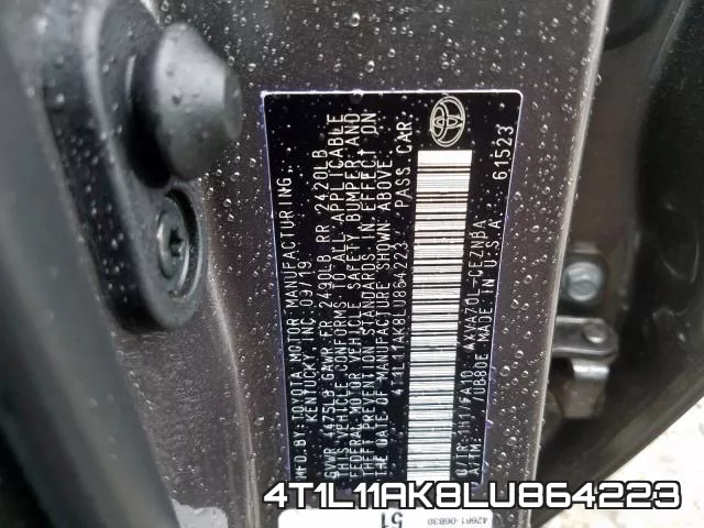 4T1L11AK8LU864223 фото 2