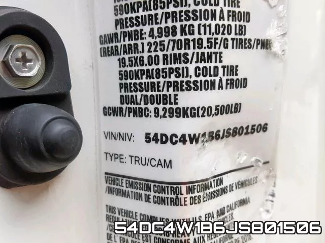 54DC4W1B6JS801506 фото 2