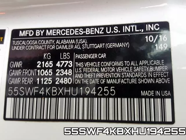 55SWF4KBXHU194255 фото 2