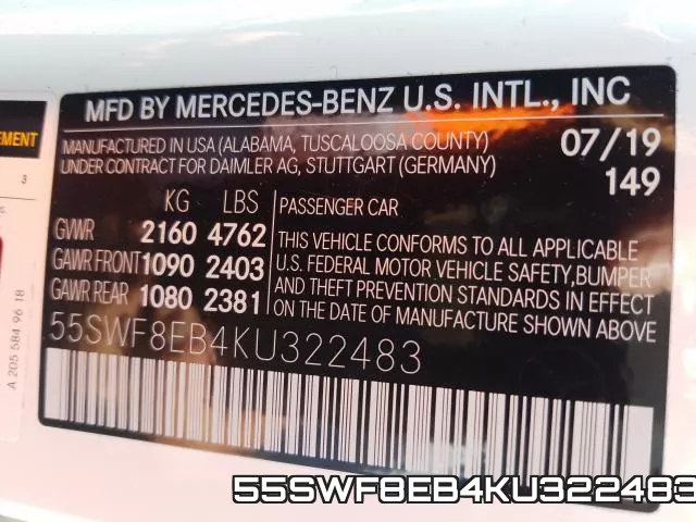 55SWF8EB4KU322483 фото 2