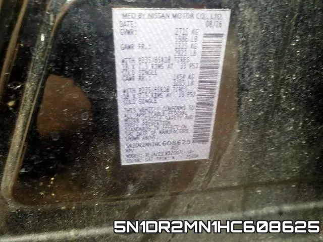 5N1DR2MN1HC608625 фото 2