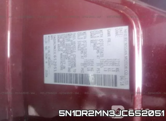 5N1DR2MN3JC652051 фото 10