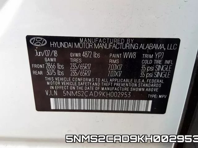 5NMS2CAD9KH002953 фото 2