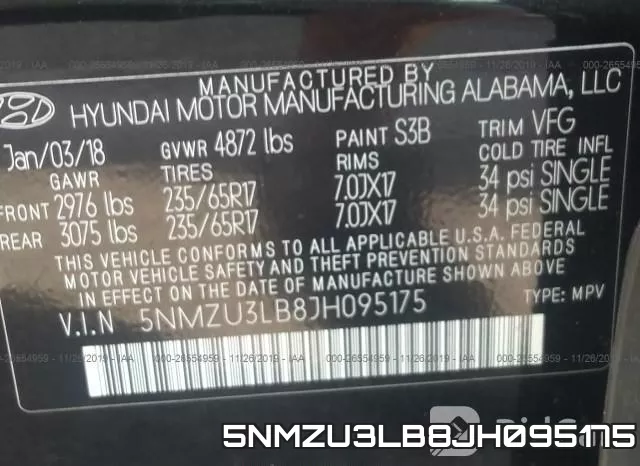 5NMZU3LB8JH095175 фото 10