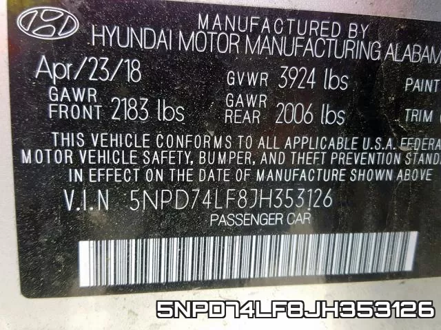 5NPD74LF8JH353126 фото 2