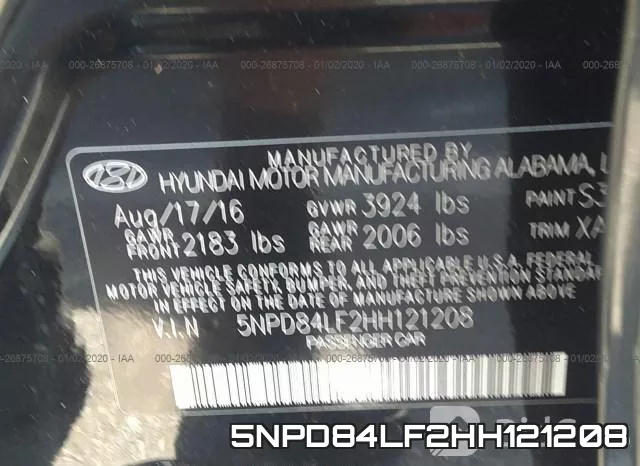 5NPD84LF2HH121208 фото 10