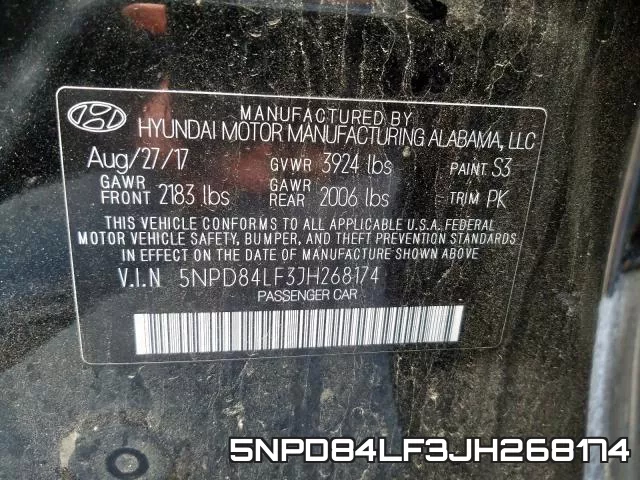 5NPD84LF3JH268174 фото 2