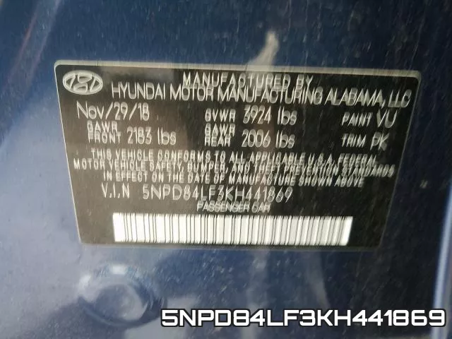 5NPD84LF3KH441869 фото 2