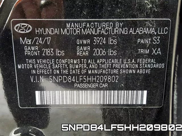 5NPD84LF5HH209802 фото 2