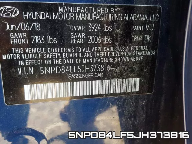 5NPD84LF5JH373816 фото 2
