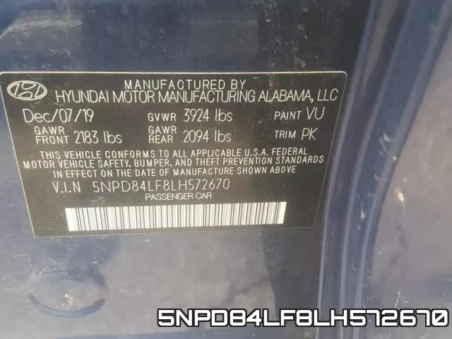 5NPD84LF8LH572670 фото 2