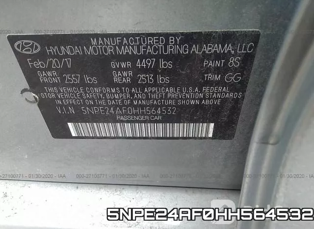 5NPE24AF0HH564532 фото 10