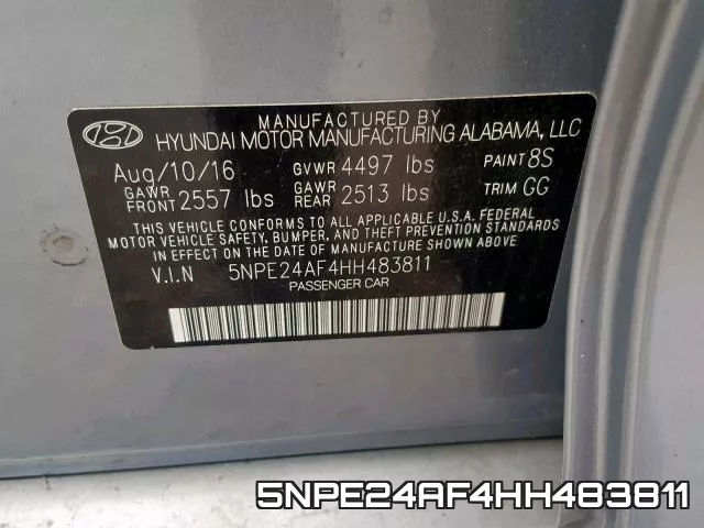 5NPE24AF4HH483811 фото 2