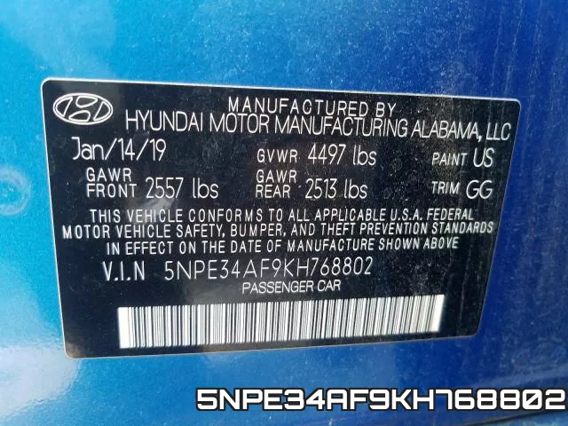 5NPE34AF9KH768802 фото 2