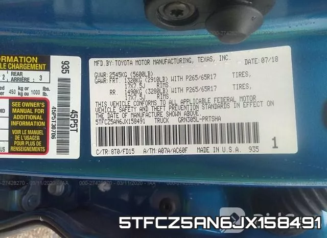 5TFCZ5AN6JX158491 фото 10