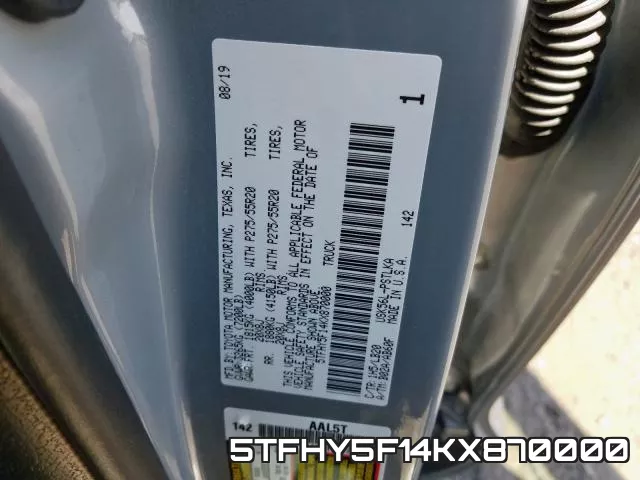 5TFHY5F14KX870000 фото 2
