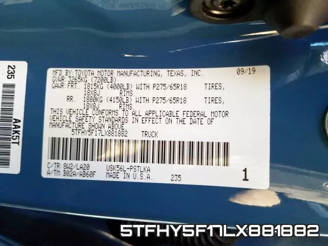 5TFHY5F17LX881882 фото 2