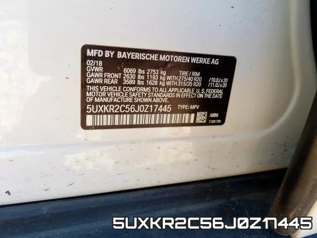 5UXKR2C56J0Z17445 фото 2