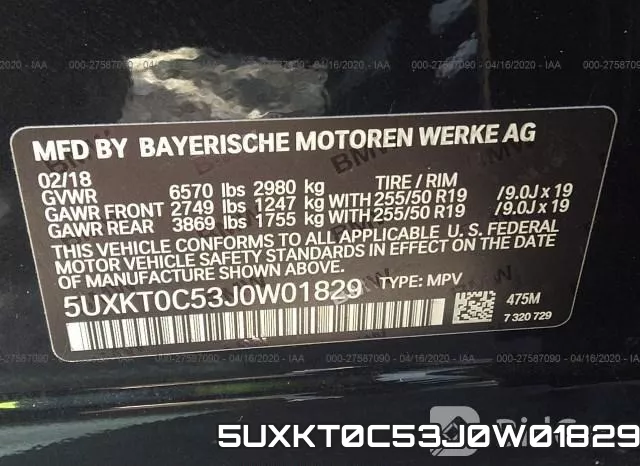 5UXKT0C53J0W01829 фото 10