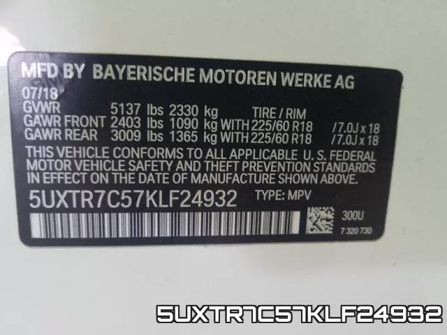 5UXTR7C57KLF24932 фото 2