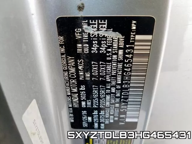 5XYZTDLB3HG465431 фото 2