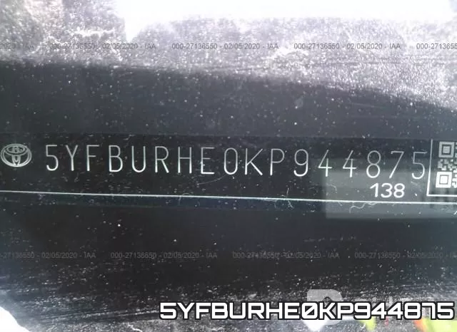 5YFBURHE0KP944875 фото 10