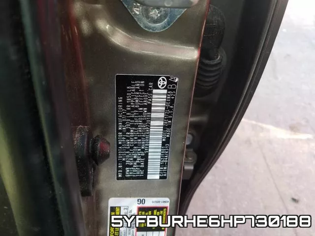5YFBURHE6HP730188 фото 2